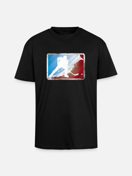 Hockey - Unisex Oversized Heavyweight T-shirt - black