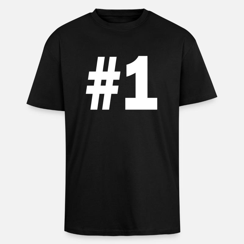 1 - Oversized Heavyweight Unisex T-Shirt - Schwarz