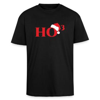Noël Ho³ - T-shirt unisexe oversize épais - noir - Devant - Alina (178cm) & Michal (187cm)