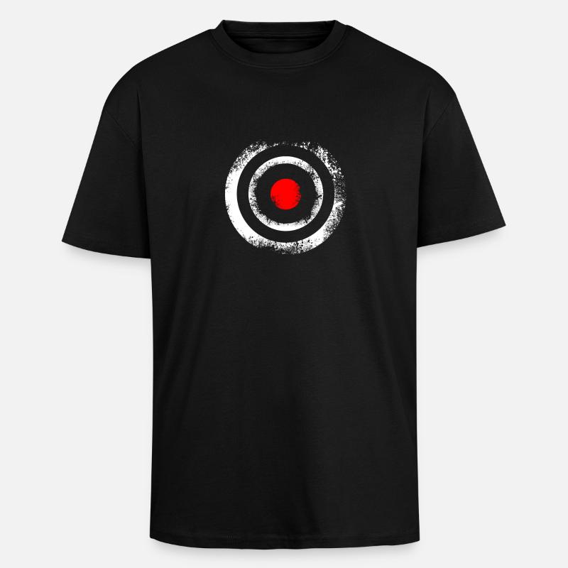 BULLSEYE - Oversized Heavyweight Unisex T-Shirt - Schwarz