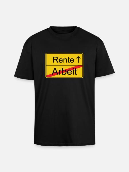 endlich RENTE - Oversized Heavyweight Unisex T-Shirt - Schwarz