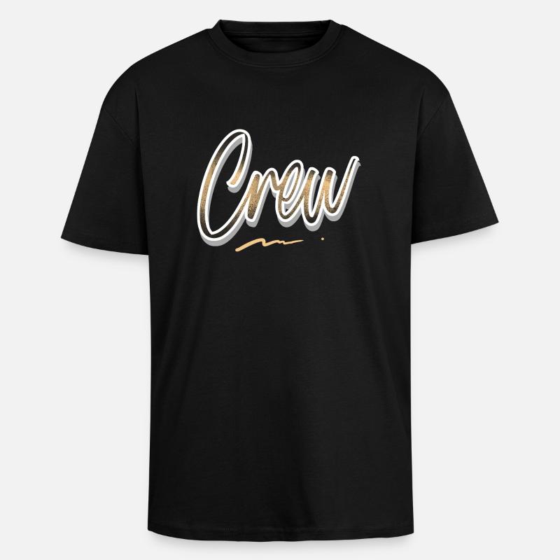 Crew - Oversized Heavyweight Unisex T-Shirt - Schwarz