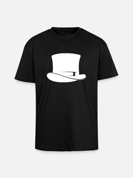 Zylinder weiß - Oversized Heavyweight Unisex T-Shirt - Schwarz