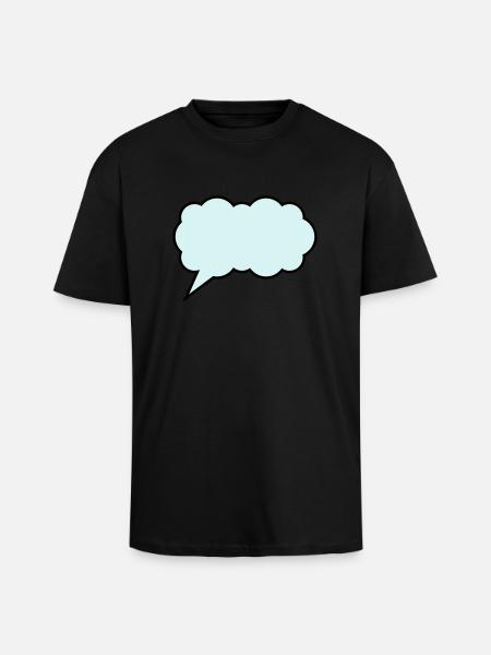 cloud bubble design - Unisex Oversized Heavyweight T-shirt - black