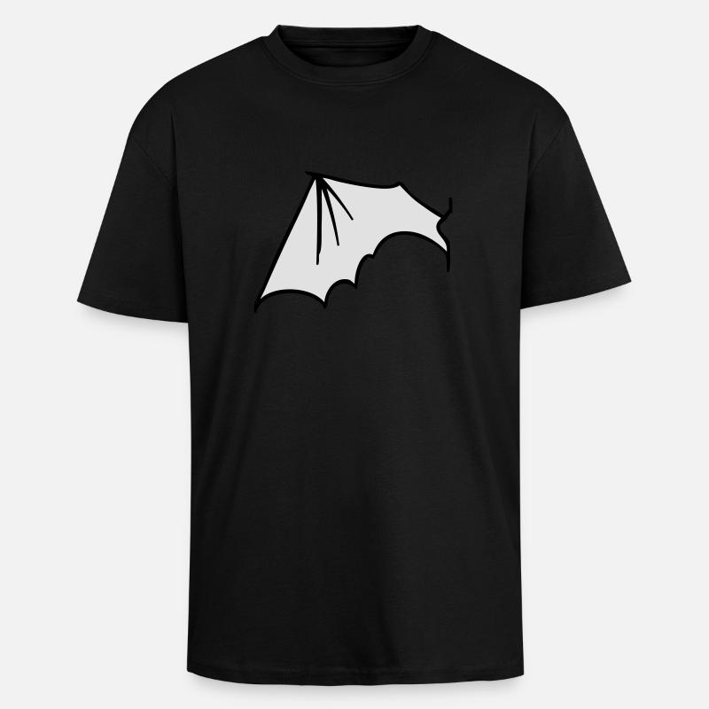 batwing_left - Unisex Oversized Heavyweight T-shirt - black