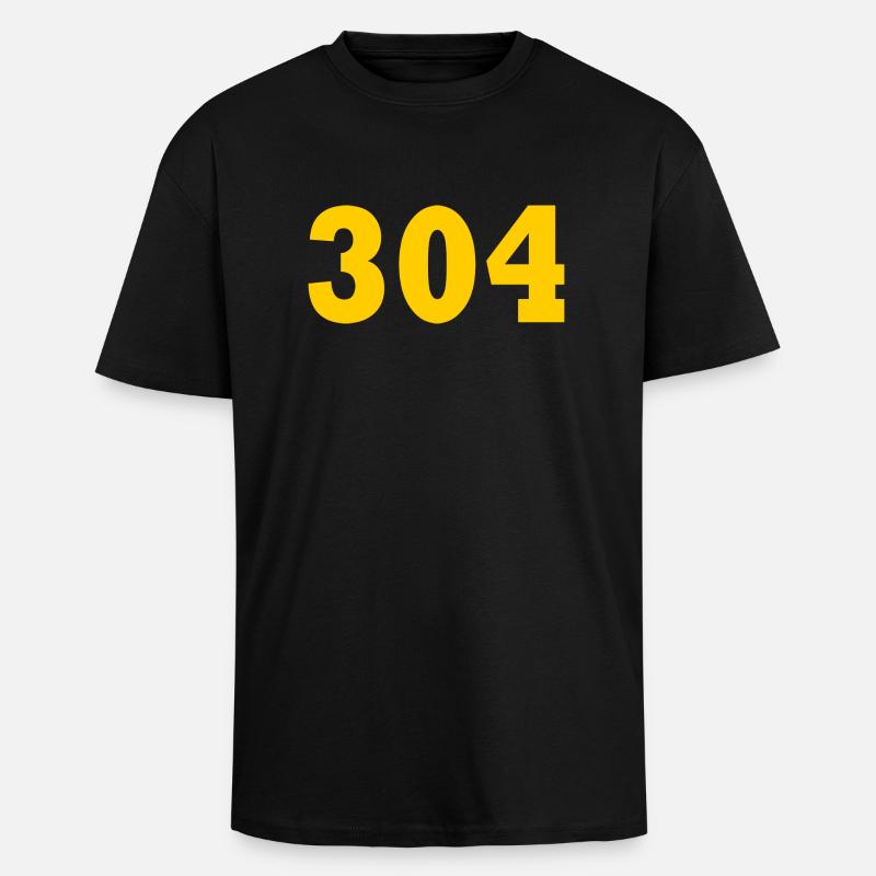 304 - T-shirt unisexe oversize épais - noir