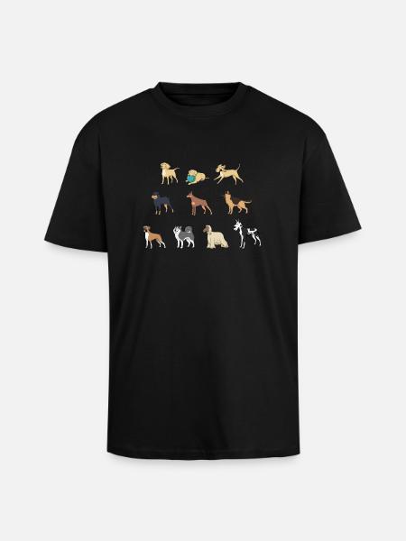 dog - Unisex Oversized Heavyweight T-shirt - black
