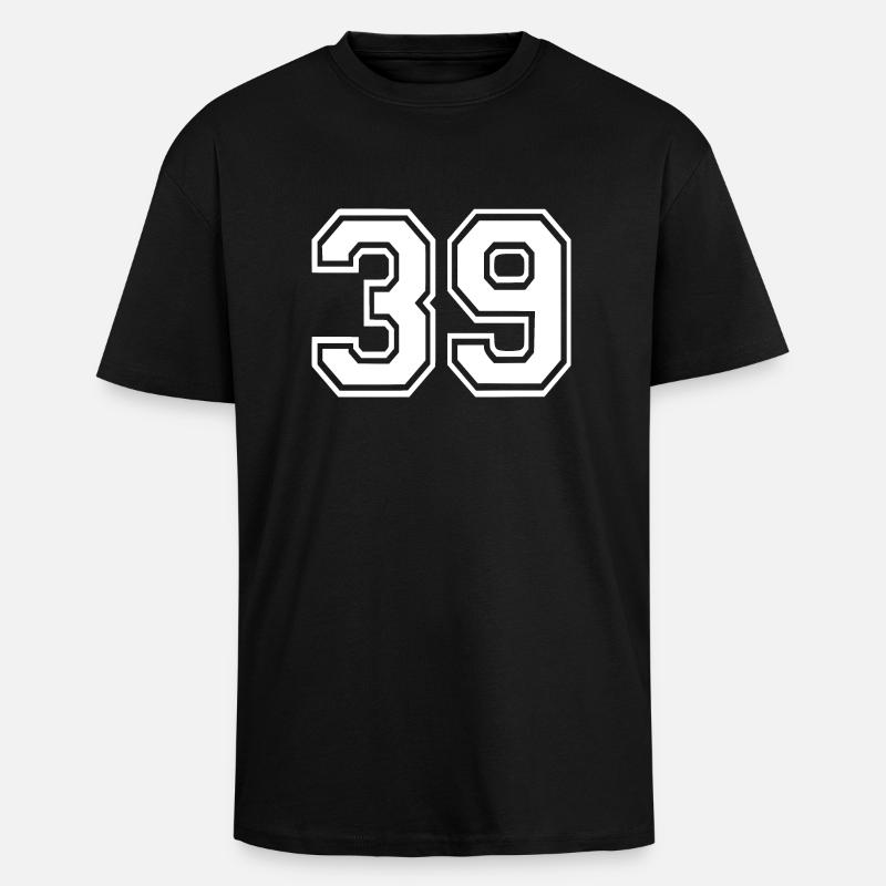 39 - Oversized Heavyweight Unisex T-Shirt - Schwarz