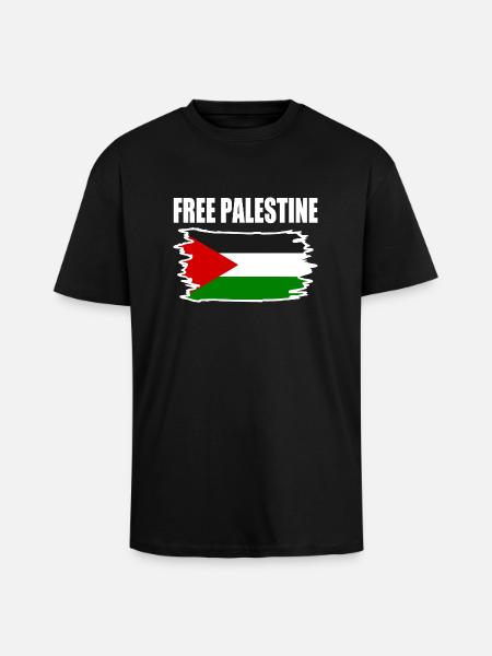 Free palestine - Unisex oversized heavyweight t-shirt - sort