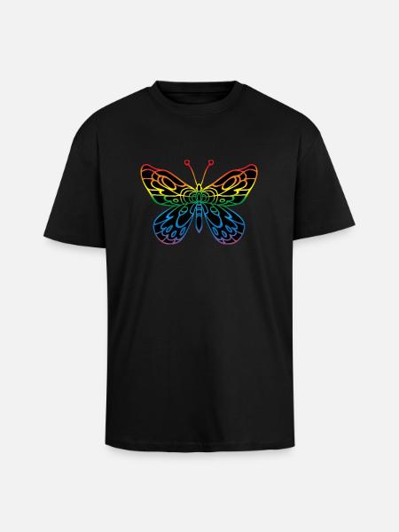 Butterfly - Unisex Oversized Heavyweight T-shirt - black