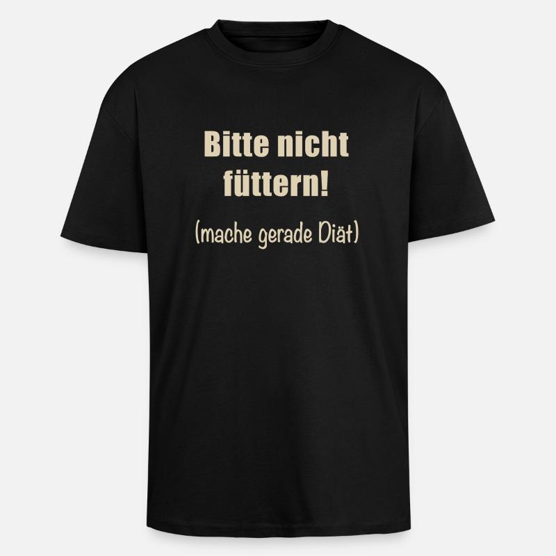 Please do not feed them! - Unisex Oversized Heavyweight T-shirt - black