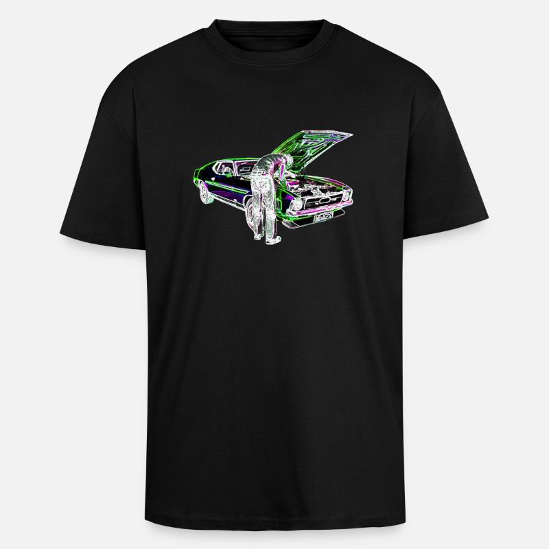 Schrauber Iinvert - Oversized Heavyweight Unisex T-Shirt - Schwarz