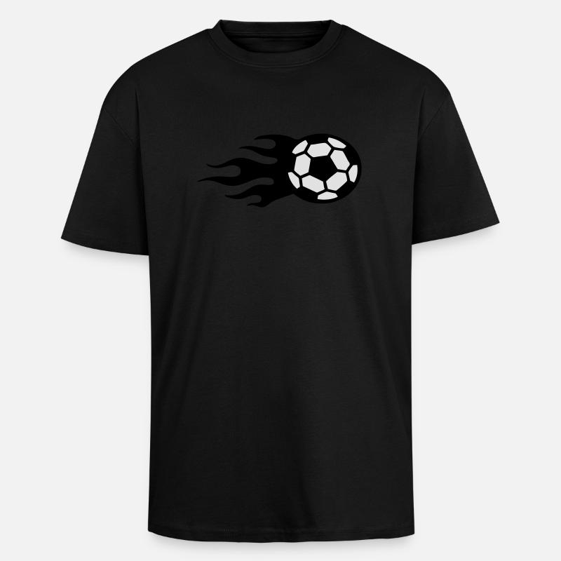 Fußball - Oversized Heavyweight Unisex T-Shirt - Schwarz