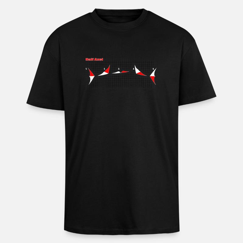 Half Axel - Oversized Heavyweight Unisex T-Shirt - Schwarz