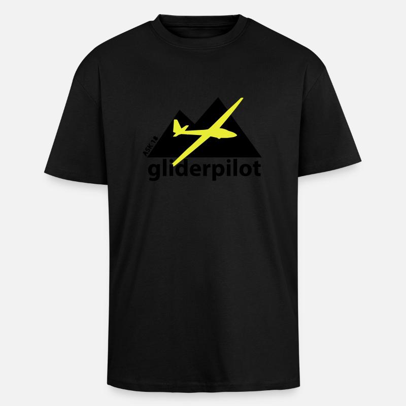 soaring-tv: gliderpilot - Oversized Heavyweight Unisex T-Shirt - Schwarz