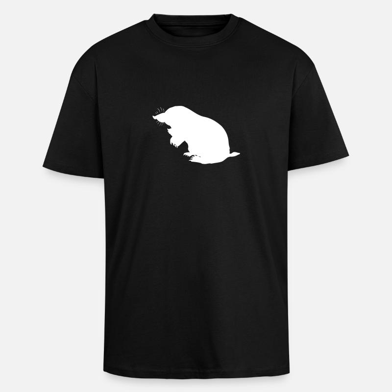 Mole Nature Retro Logo - Unisex Oversized Heavyweight T-shirt - black