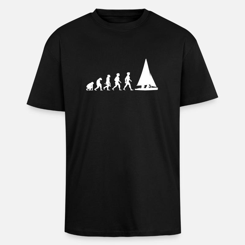 Voilier d'évolution voilier - T-shirt unisexe oversize épais - noir