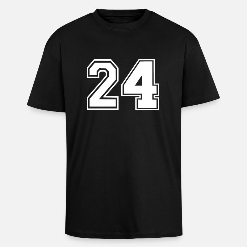 24 - Oversized Heavyweight Unisex T-Shirt - Schwarz