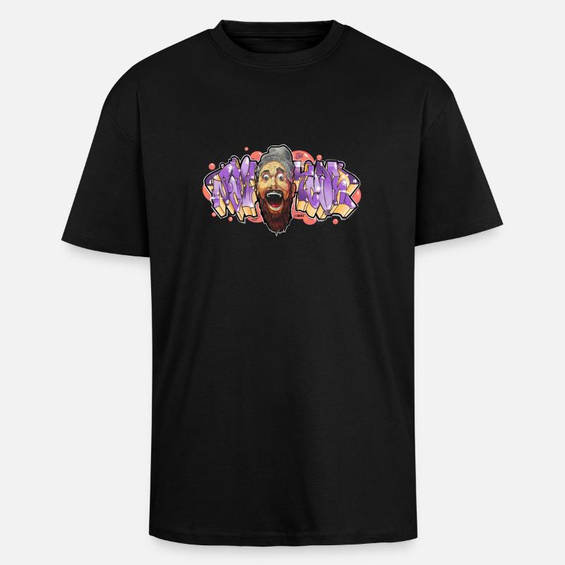 Say Yeah - Oversized Heavyweight Unisex T-Shirt - Schwarz