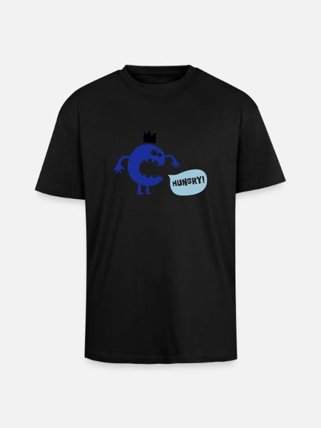 Hungry Monster - Unisex Oversized Heavyweight T-shirt - black