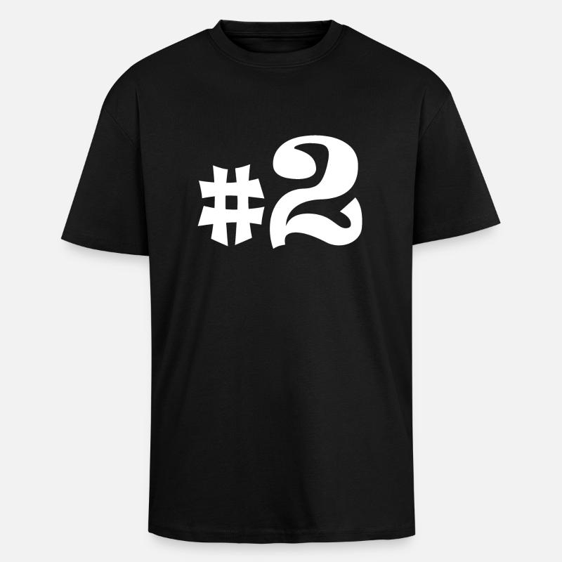 #2 - Oversized Heavyweight Unisex T-Shirt - Schwarz