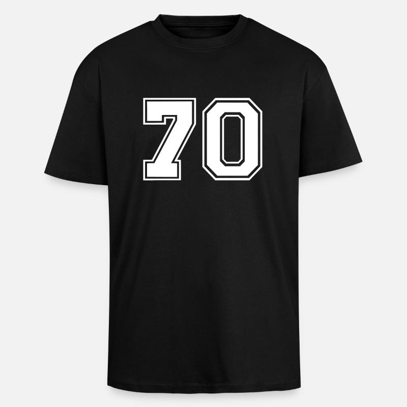 70 - Tjock Oversized T-shirt - svart