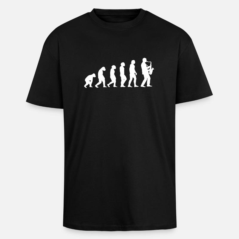 saxophone - Oversized Heavyweight Unisex T-Shirt - Schwarz