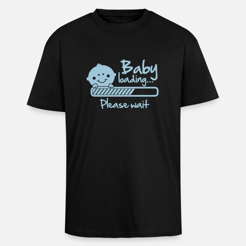 Baby loading - please wait - Unisex Oversized Heavyweight T-shirt - black