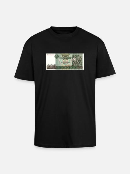 200 mark of the gdr - Unisex Oversized Heavyweight T-shirt - black