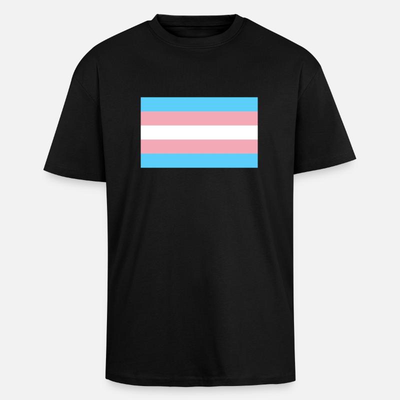 Trans-Flagge - Oversized Heavyweight Unisex T-Shirt - Schwarz