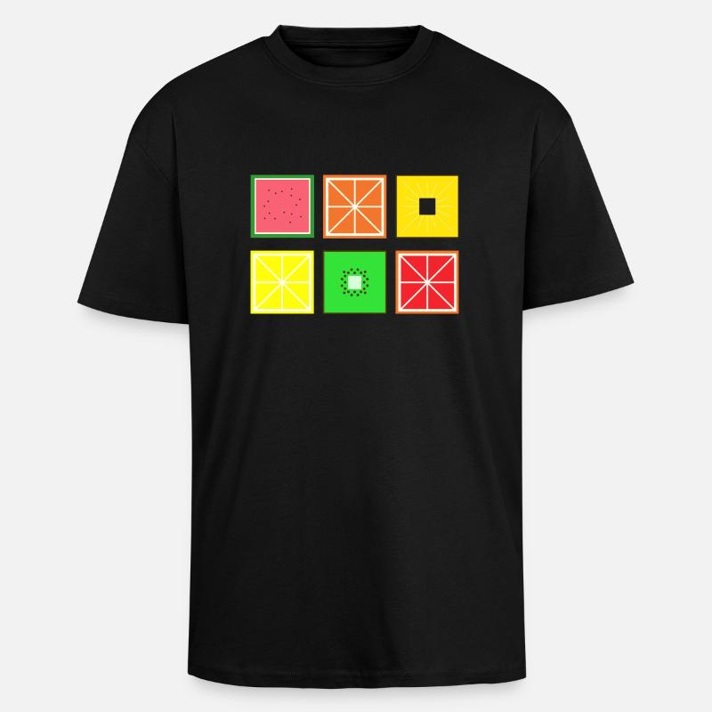 DIGITAL - FRUIT fruit Pixel - T-shirt unisexe oversize épais - noir