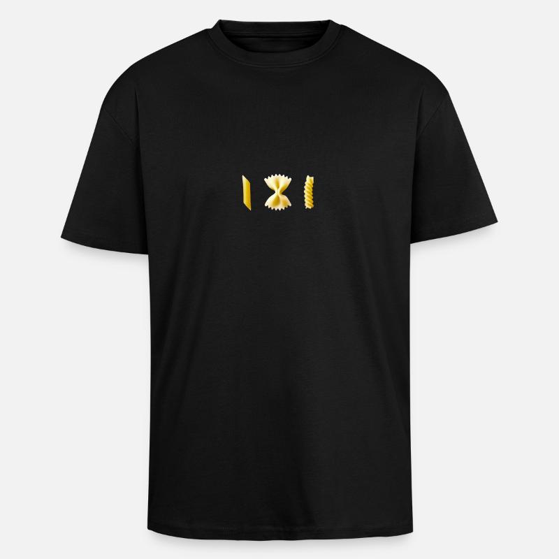 Pasta Teigwaren Geschenk Geschenkidee - Oversized Heavyweight Unisex T-Shirt - Schwarz
