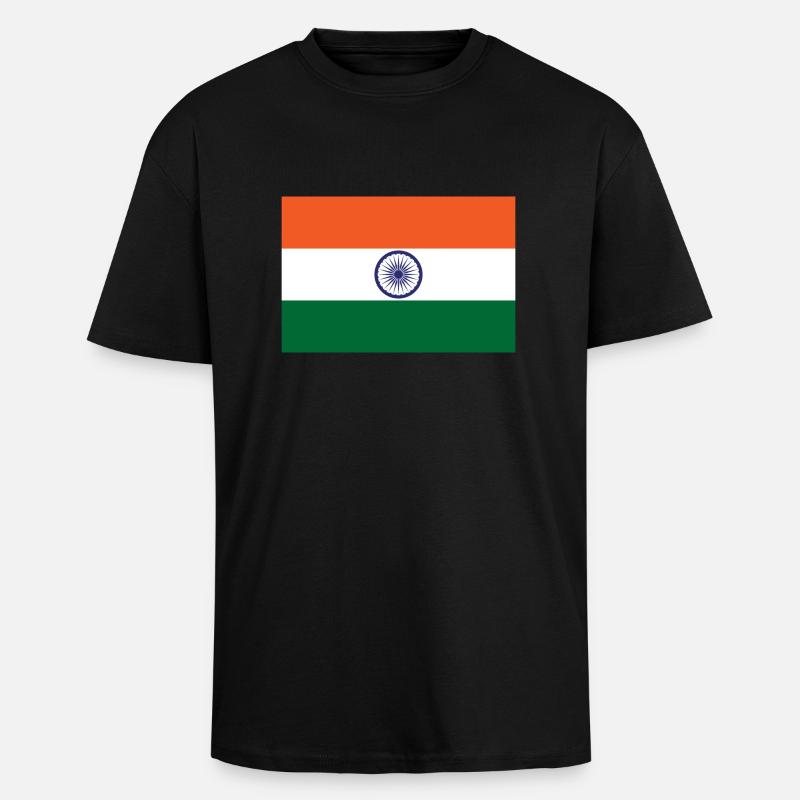 India - Unisex Oversized Heavyweight T-shirt - black