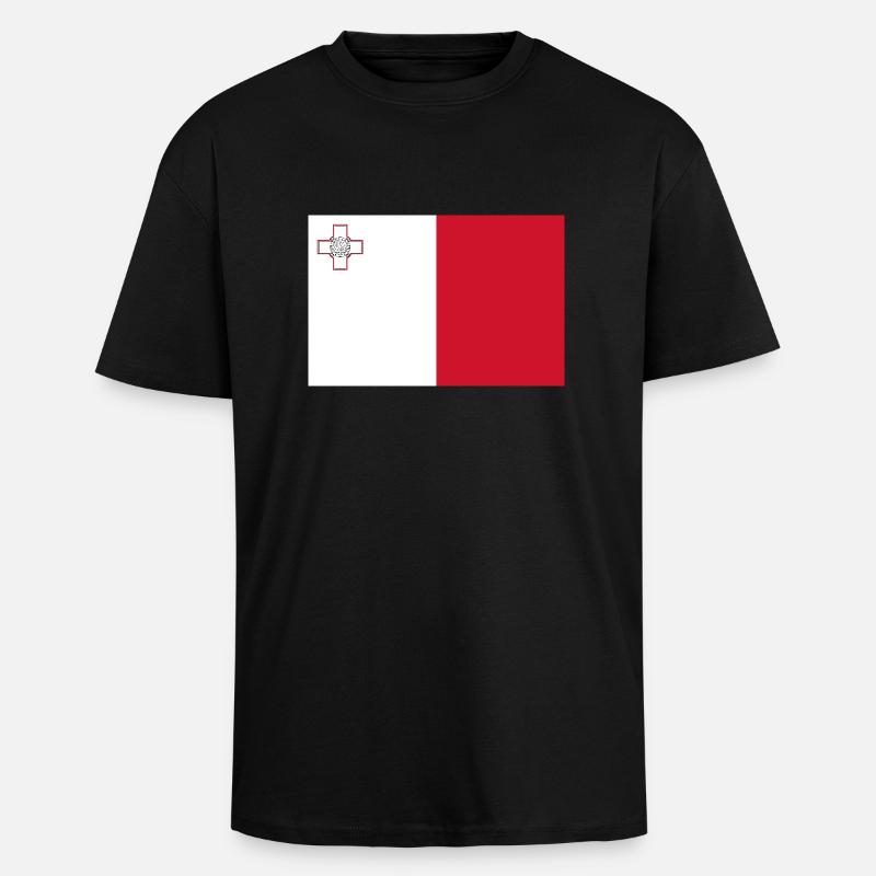 Malta - Oversized Heavyweight Unisex T-Shirt - Schwarz
