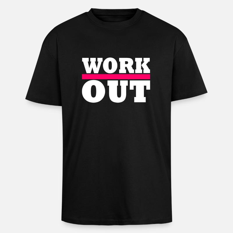 Workout - Oversized Heavyweight Unisex T-Shirt - Schwarz