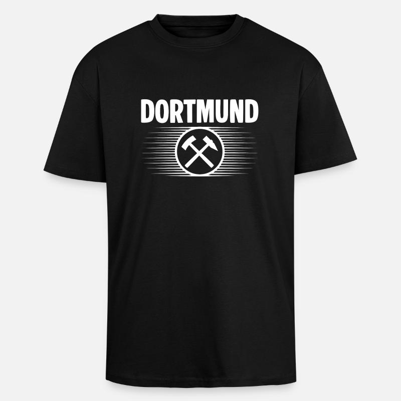 Dortmund Glueck auf - Oversized Heavyweight Unisex T-Shirt - Schwarz