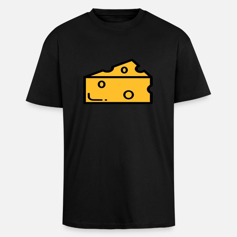 Käse - Oversized Heavyweight Unisex T-Shirt - Schwarz
