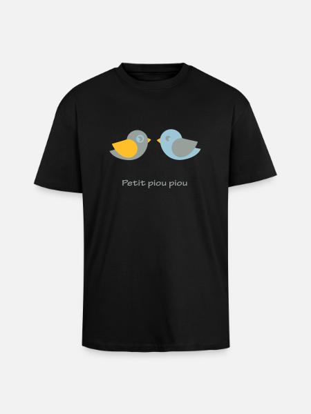 petit piou piou bébé - Unisex Oversized Heavyweight T-shirt - black