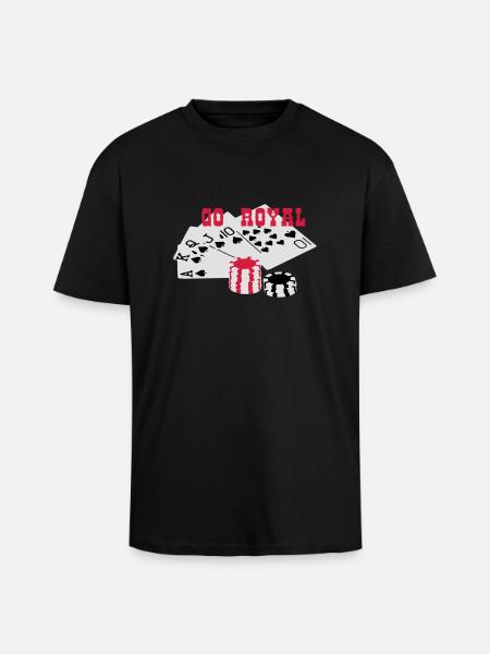 Royal Flush GO ROYAL - Oversized Heavyweight Unisex T-Shirt - Schwarz