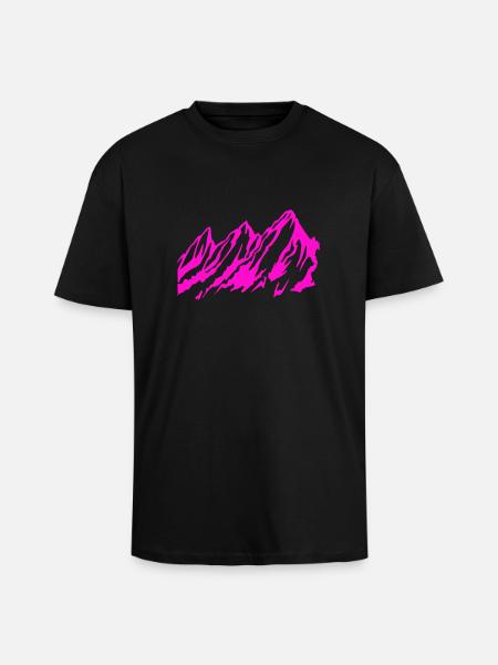 Berge - Berg - Oversized Heavyweight Unisex T-Shirt - Schwarz