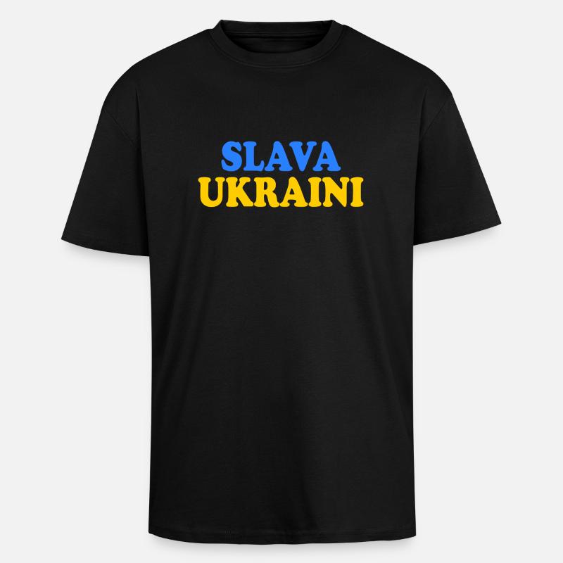 Ukraine - Oversized Heavyweight Unisex T-Shirt - Schwarz