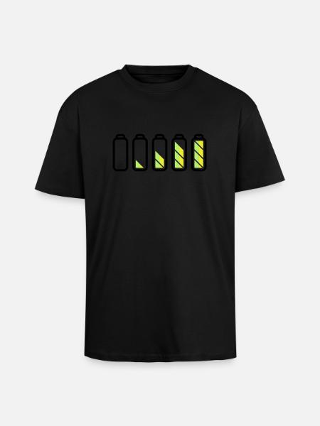 battery_loading - Unisex Oversized Heavyweight T-shirt - black