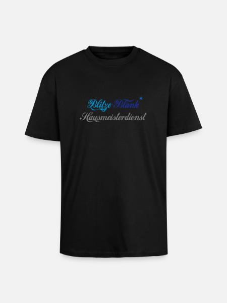 Blitze Blank Hausmeisterdienst - Oversized Heavyweight Unisex T-Shirt - Schwarz