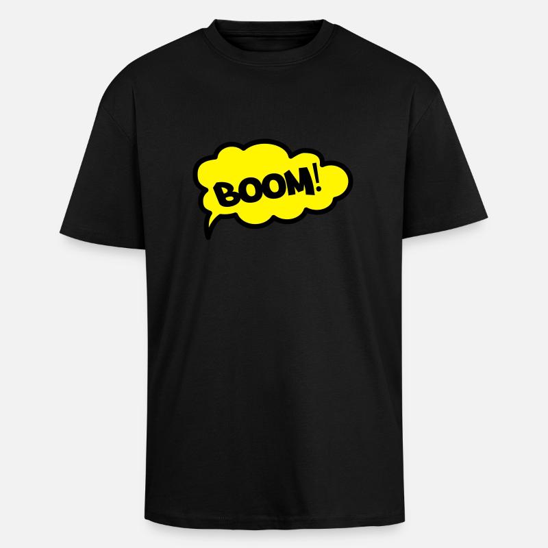 boom2 - Oversized Heavyweight Unisex T-Shirt - Schwarz