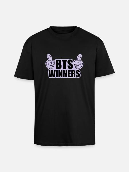 BTS Winners - T-shirt unisexe oversize épais - noir