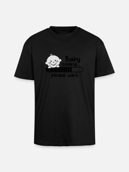 Baby loading.... please wait - T-shirt unisexe oversize épais - noir
