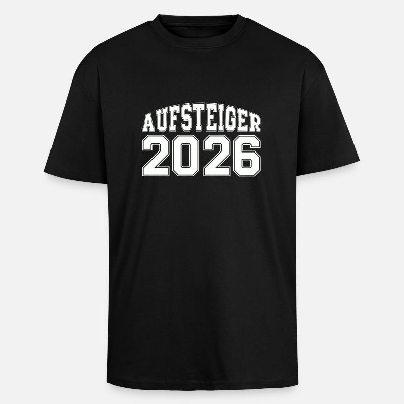 aufsteiger 2026 - Oversized Heavyweight Unisex T-Shirt - Schwarz