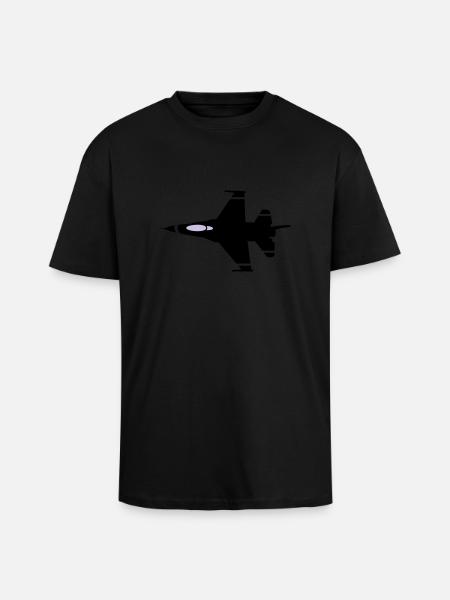 jet flying - Unisex Oversized Heavyweight T-shirt - black