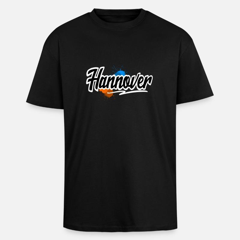Hannover - Oversized Heavyweight Unisex T-Shirt - Schwarz