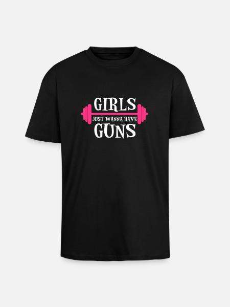 Guns - Unisex Oversized Heavyweight T-shirt - black